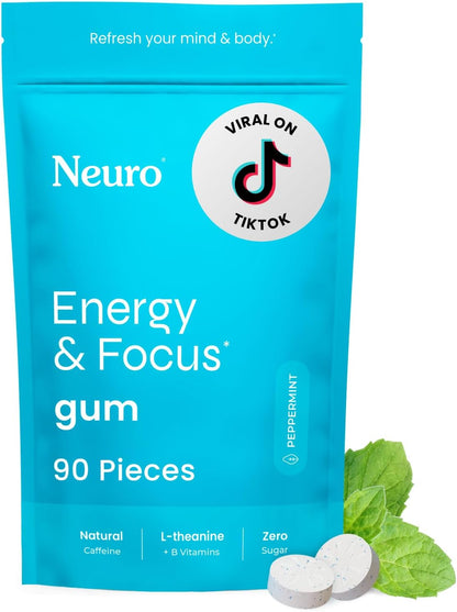 Neuro Energy & Focus Gum - 40mg